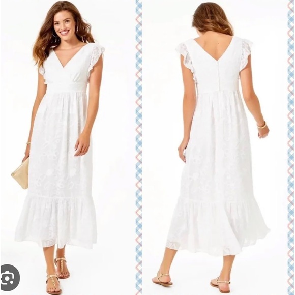 Lilly Pulitzer Dresses & Skirts - Lilly Pulitzer NWT Resort White midi dress. Flawless. Size 14.